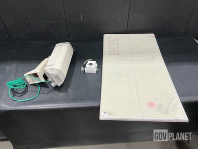 (1) Detector, (45) Boxes of Mats, (2) Camera Housings & Assorted Items