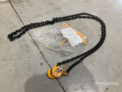 10mm G80 Lashing Chains (6mtr long) with sling hooks, and 80 EN12195-3 Load Binders スリング (Unused)