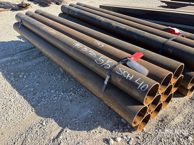 Quantity of (10) 5 1/2 in x 7 ft Sch 40 Pipe