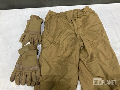 (25) Pairs of Cold Weather Gloves, (8) Pairs of Trousers & Assorted Items