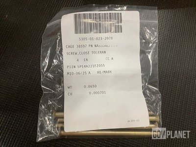 (4) Lockheed Martin NAS334CPA46 Close Tolerance Screws