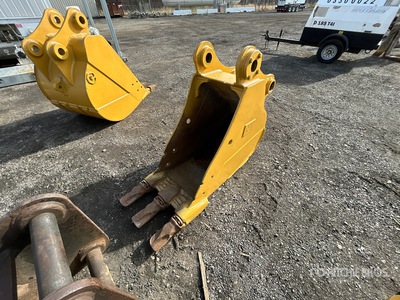 Cat 18 in Digging Excavator Bucket