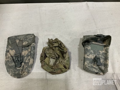 (45) Entrenching Tool Carriers, (50) First Aid Kit Pouches & Assorted Items
