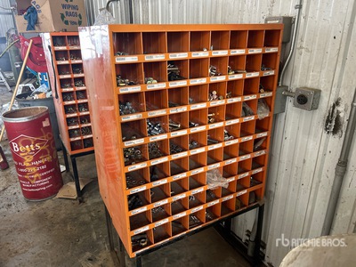 Quantity of Nuts, Bolts, Washers w/2 Bolt Bin