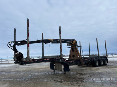 2015 Deloupe 45 ft Tri/A Self Loading Log Trailer