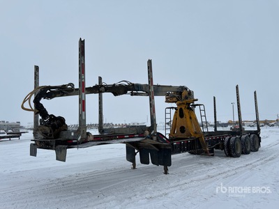 2015 Deloupe 45 ft Tri/A Self Loading Przyczepa do kłód