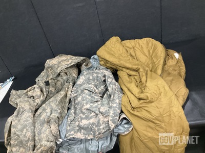 (1) Modular Sleeping Bag, (3) Cold Weather Parkas & Assorted Items
