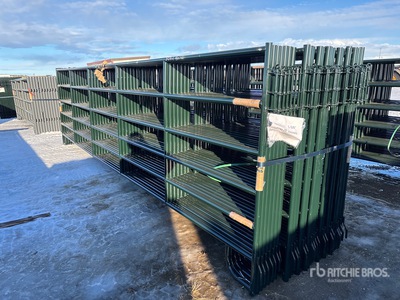 Quantity of (24) 2026 BYT PNL200 5 ft 6 in x 20 ft 6 Rail Livestock Panel (Unused)