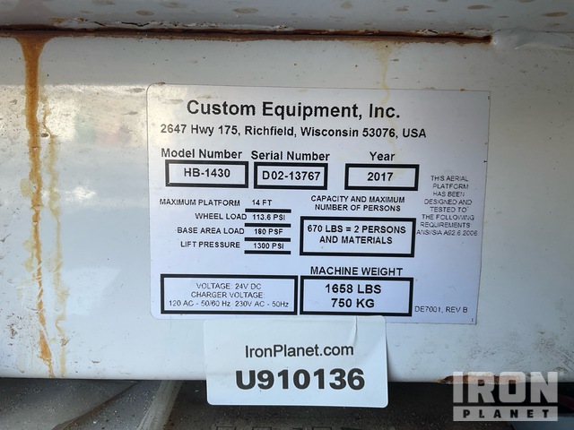 ELEVADOR TIJERA 2017 HYBRID HB1430