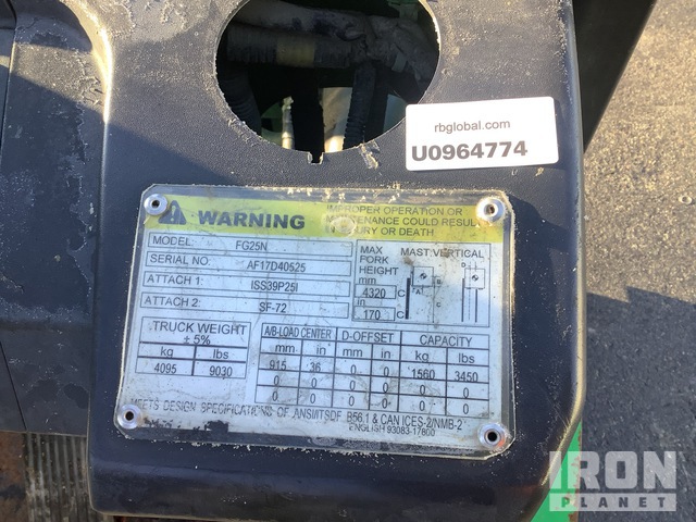 MONTACARGAS 2014 MITSUBISHI FG25N