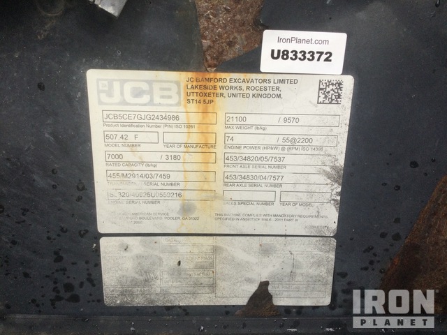 MANIPULADOR 2016 JCB