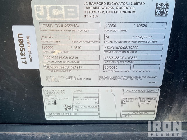 MANIPULADOR 2017 JCB