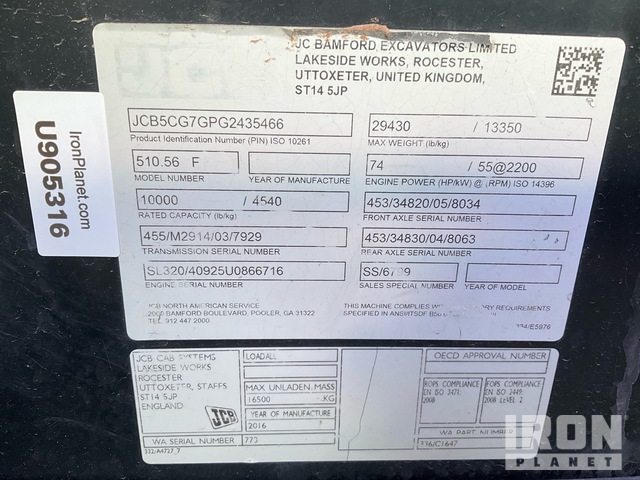 MANIPULADOR 2016 JCB