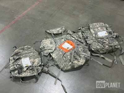 (9) Large Field Pack Sets, (18) Assault Packs & Assorted Items