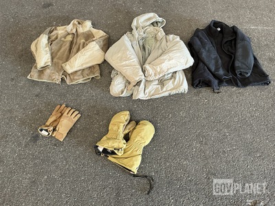(1) Pair of Mitten Shells, (1) Pair of Gloves, (3) Parkas & Assorted Items