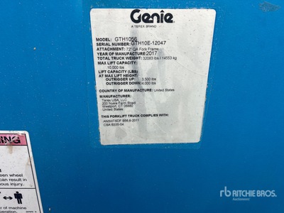 2017 Genie GTH-1056 Telehandler