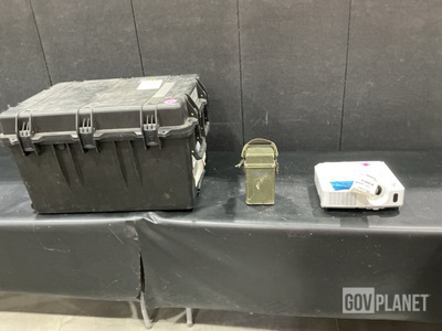 (1) Overhead Projector, (1) Monitor, (3) Cases & Assorted Items