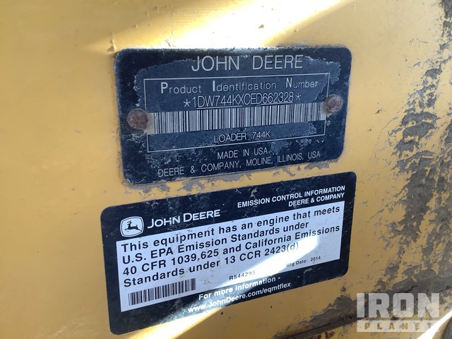 CARGADOR FRONTAL 2014 JOHN DEERE 744K