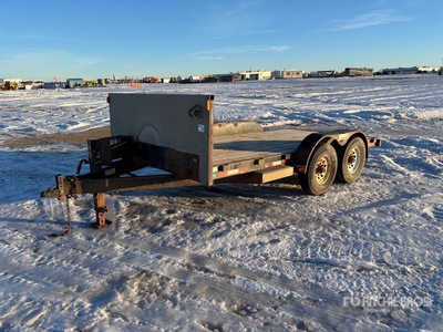 2013 Double A 13 ft T/A Flatbed Trailer