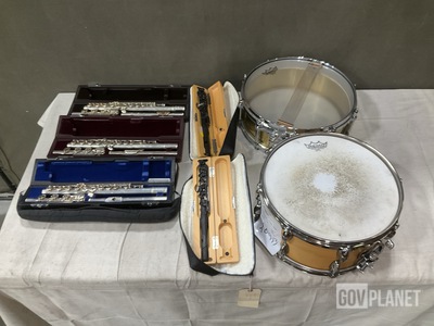 (3) Flutes, (2) Piccolo’s, (2) Snare Drums & Assorted Items