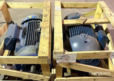 Quantity of (2) 2022 Weg W22 50hp 37kW Electric Motor (Unused)