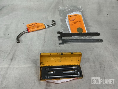 (1) Socket Set, (1) Adapter, (2) Spanner Wrenches & Assorted Items