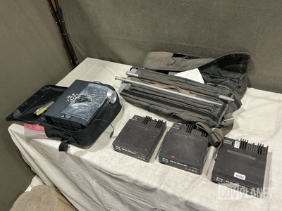 (4) Mobile Radio Heads, (1) DLP Projector & Assorted Items