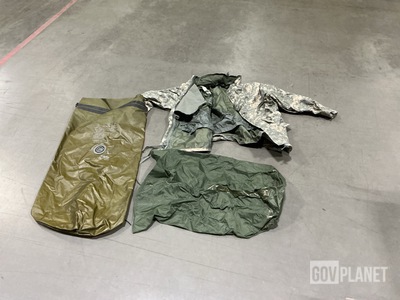 (4) Cold Weather Parkas, (55) Clothing Bags & Assorted Items