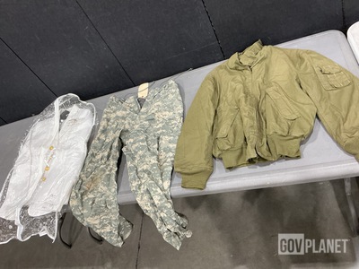 (9) Clothing Bags, (22) Belts, (18) Pairs of Trousers & Assorted Items