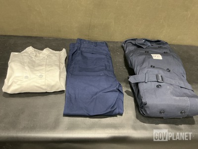 (26) Food Service Smocks, (3) All-Weather Coats, (24) Aprons & Assorted Items