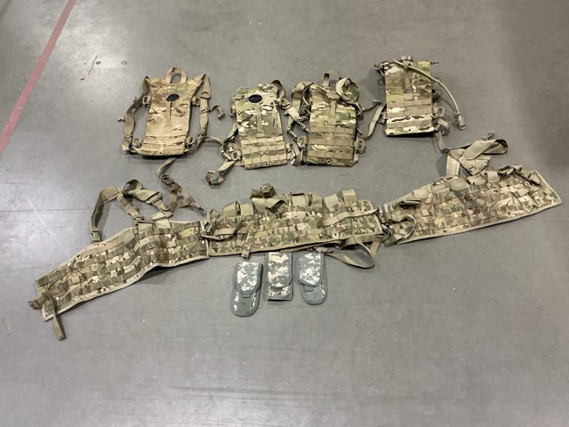 (352) M4 Two Mag Pouches, (30) Tactical Assault Panels & (39) Hydration Carriers