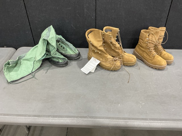 (35) Pairs of Combat Boots & (2) Pairs of Cold Weather Boots & Assorted Items