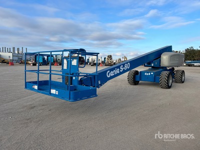 2013 Genie S-80X 4WD Diesel Telescopic Boom Lift