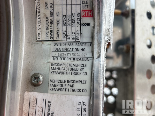 GRúA ARTICULADA 2013 KENWORTH HIAB 12000 LB