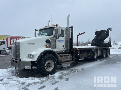 2012 Hiab XA 477E-8. HIDUO 12000 lb Knuckle Boom on 2013 Kenworth T-800 slate 8x4 Camion à flèche