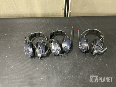 (3) Peltor Powercom Plus Headsets