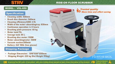 2025 STARVOX VOL-650 Stand-On Electric Floor Scrubber (Inoperable)