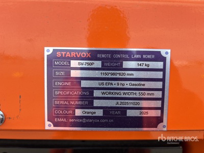 2025 STARVOX SV-750P Push-type REMOTE CONTROL Cortacesped (Unused)