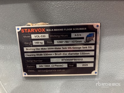 2025 STARVOX VOL-530 Fregadora de Suelos (Unused)