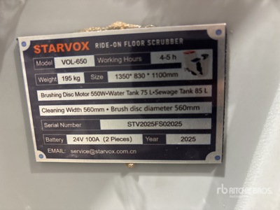 2025 STARVOX VOL-650 Fregadora de Suelos (Unused)
