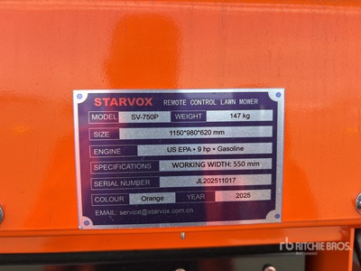 2025 STARVOX SV-750P Push-type REMOTE CONTROL Cortacesped (Unused)