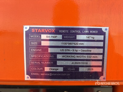 2025 STARVOX SV-750P Push-type REMOTE CONTROL Cortacesped (Unused)