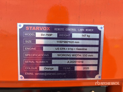 2025 STARVOX SV-750P Push-type REMOTE CONTROL Cortacesped (Unused)