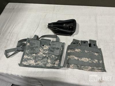 (5) Bandoleer Ammo Pouches, (32) M4 Three Mag Pouches & Assorted Items