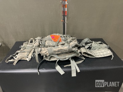 (4) Large Field Packs, (76) Hydration System Carriers & Assorted Items