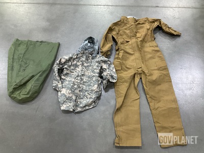 (38) Clothing Bags, (5) Cold Weather Parkas & Assorted Items