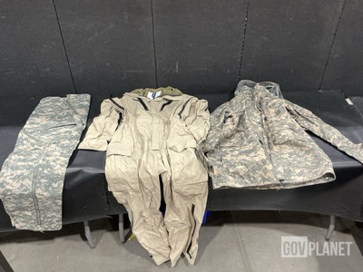 (1) Pair of Extreme Cold Weather Trousers, (15) Parkas & Assorted Items