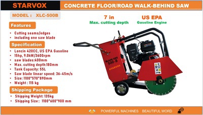 2025 STARVOX XLC-500B Walk-Behind Saw (Unused)