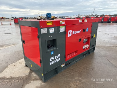2025 Bauer Generatoren GFS24KW Skid-Mounted 24kW/30kVA Generator Set (Unused)