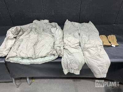 (1) Pair of Cold Weather Gloves, (20) Cold Weather Parkas & Assorted Items